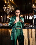 Emerald Silk Blazer